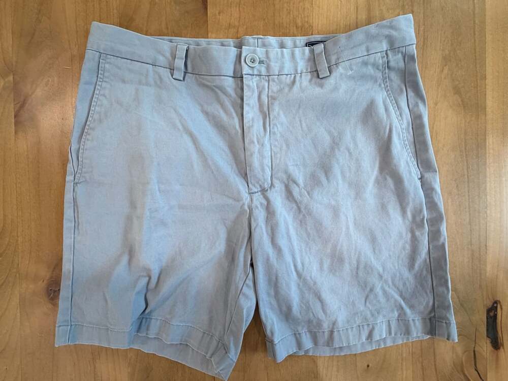 Vineyard Vines Chino Shorts Size 35 Light Blue Flat Front